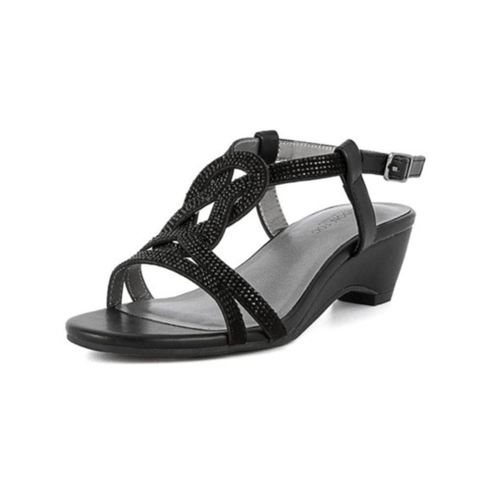 LONDON FOG Womens Macey Demi-Wedge Dress Sandals Size 11 NEW # Box 481